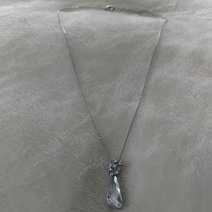 SterlingSilver necklace /Swarovski Crystal Pendant